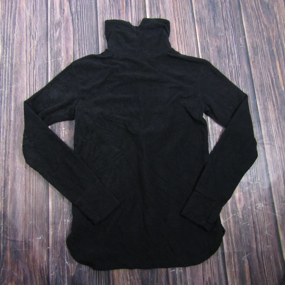 Adidas Jacket Womens S Black Golf Fleece Pullover Mock Neck Top Long Sleeve